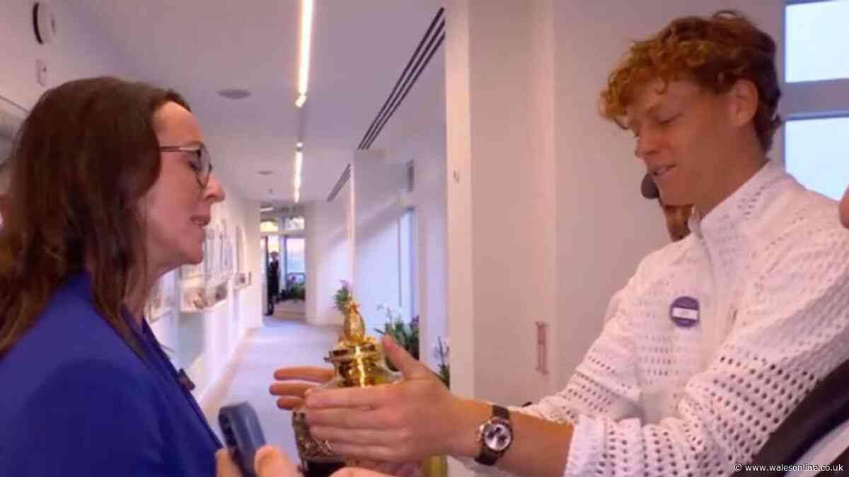 Jannik Sinner forced to return Wimbledon trophy after club chief made 'unfortunate' remark