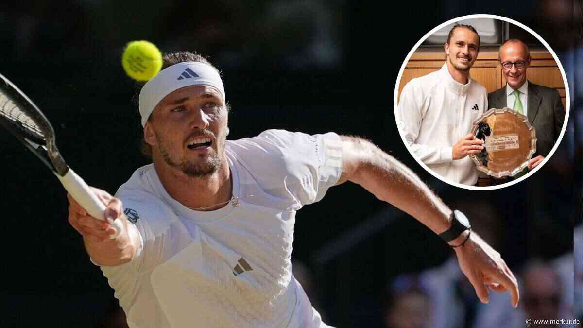 Bundeskanzler Merz überrascht Zverev nach Wimbledon-Finale in der Umkleide