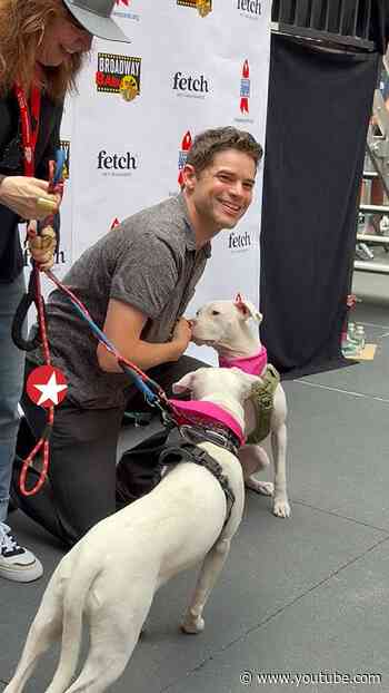 Bernadette Peters & Andrew Rannells host Broadway Barks 28 in Shubert Alley for adoptable pets 🐾