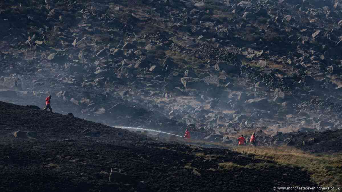 Dovestone moor fire LIVE as 'youths who set off fireworks identified' as crews move into 'offensive operation'