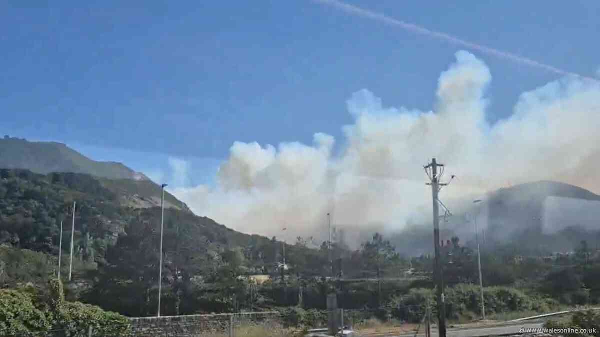 Smoke billows from mountainside as firefighters continue to battle blaze - live updates