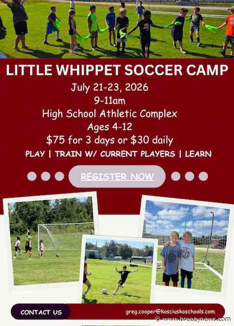 Little Whippet Soccer Camp Set for July 21-23