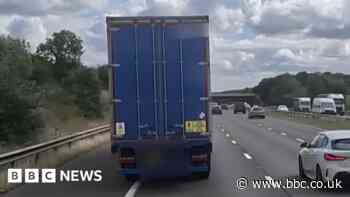 Lorry driver 'fell asleep at wheel' on motorway