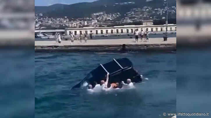 Uomo precipita in acqua con l’automobile, i militari dell’Accademia di Modena in visita a Trieste si tuffano per salvarlo – Video