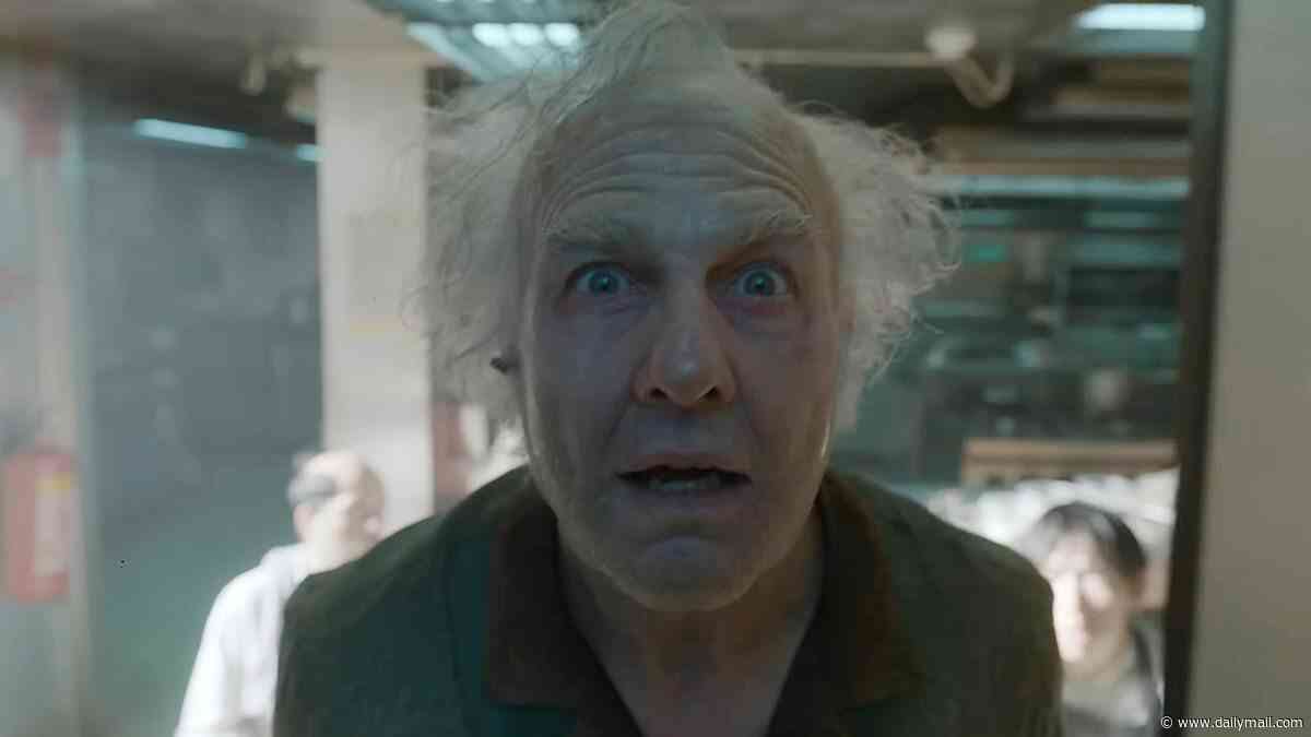 Tom Cruise, 64, looks unrecognisable with thinning white hair and a prosthetic pot belly in the first trailer of his new film Digger