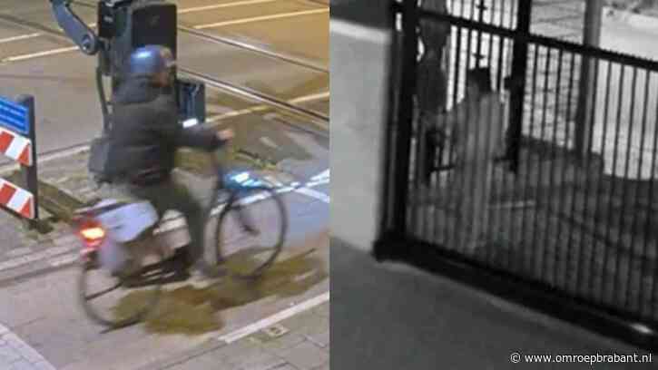 Politie deelt beelden van man die Davidsterren op ingang van moskee spuit
