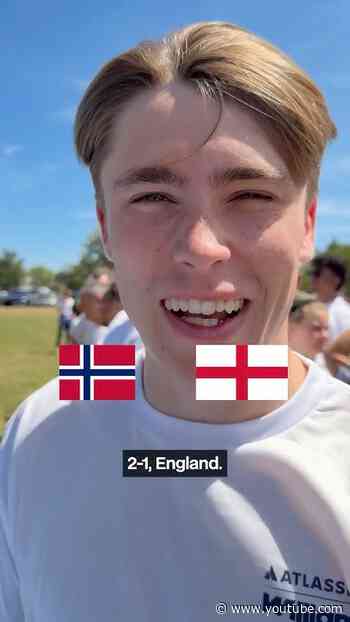 Asking the team at Grove who wins tonight, England or Norway? 🏴󠁧󠁢󠁥󠁮󠁧󠁿🆚🇳🇴 #f1
