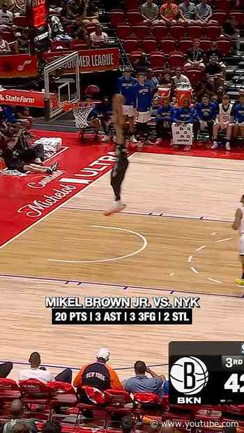 Mikel Brown Jr. took OVER after halftime, dropping 16 of his 20 🔥 #brooklynnets #mikelbrownjr #nba
