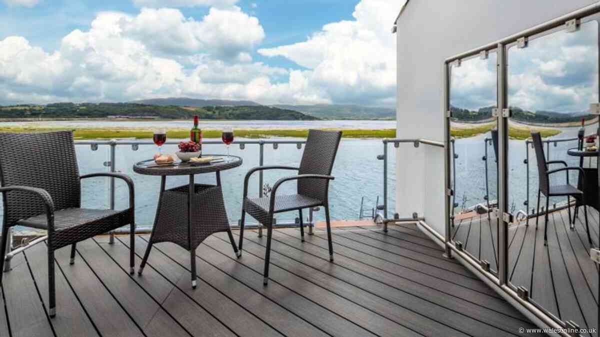 'Stunning' Welsh lodge with waterside views a short drive from UK top 10 rated seaside town