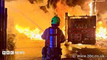 Blaze at tyre yard tackled by 40 firefighters