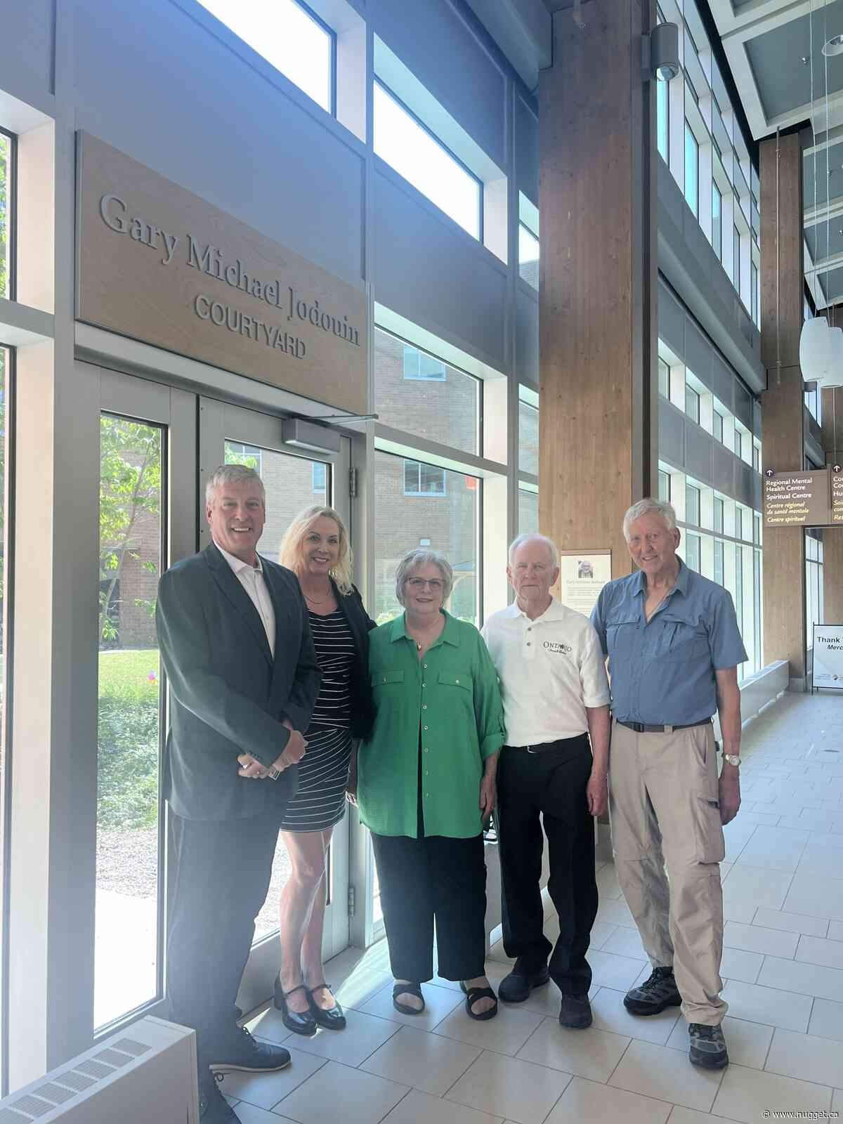 Courtyard at North Bay Regional Health Centre named in honour of Gary Jodouin