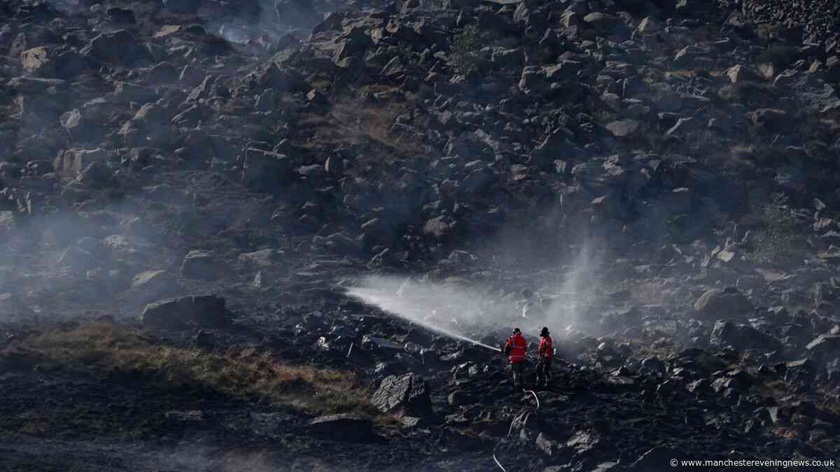 Anger, sadness and confusion as Dovestone moorland fire rages on with suspect in custody