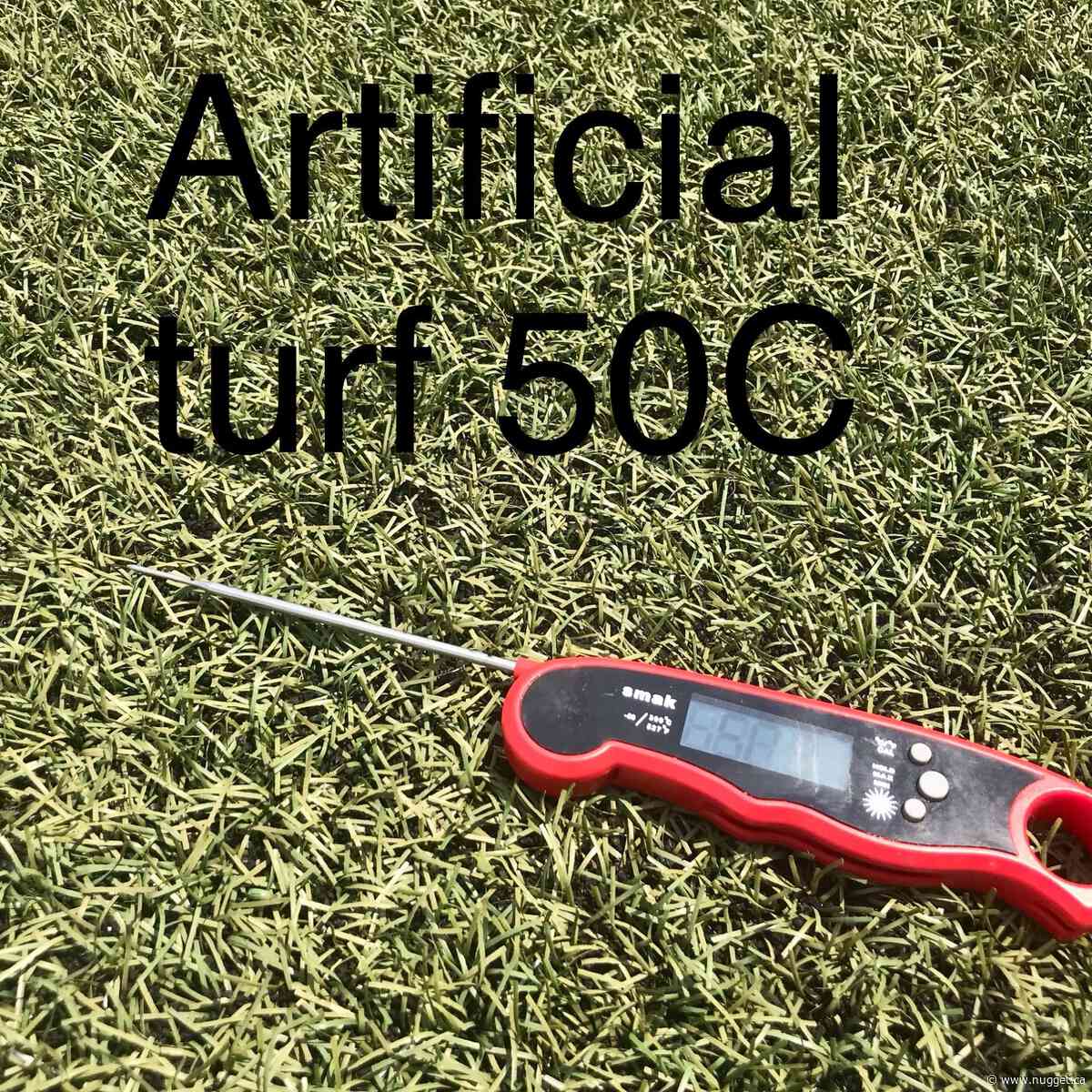 North Bay city councillor wants turf policy after field hits 50C