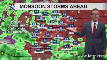 Storm chances increasing & cooler ahead