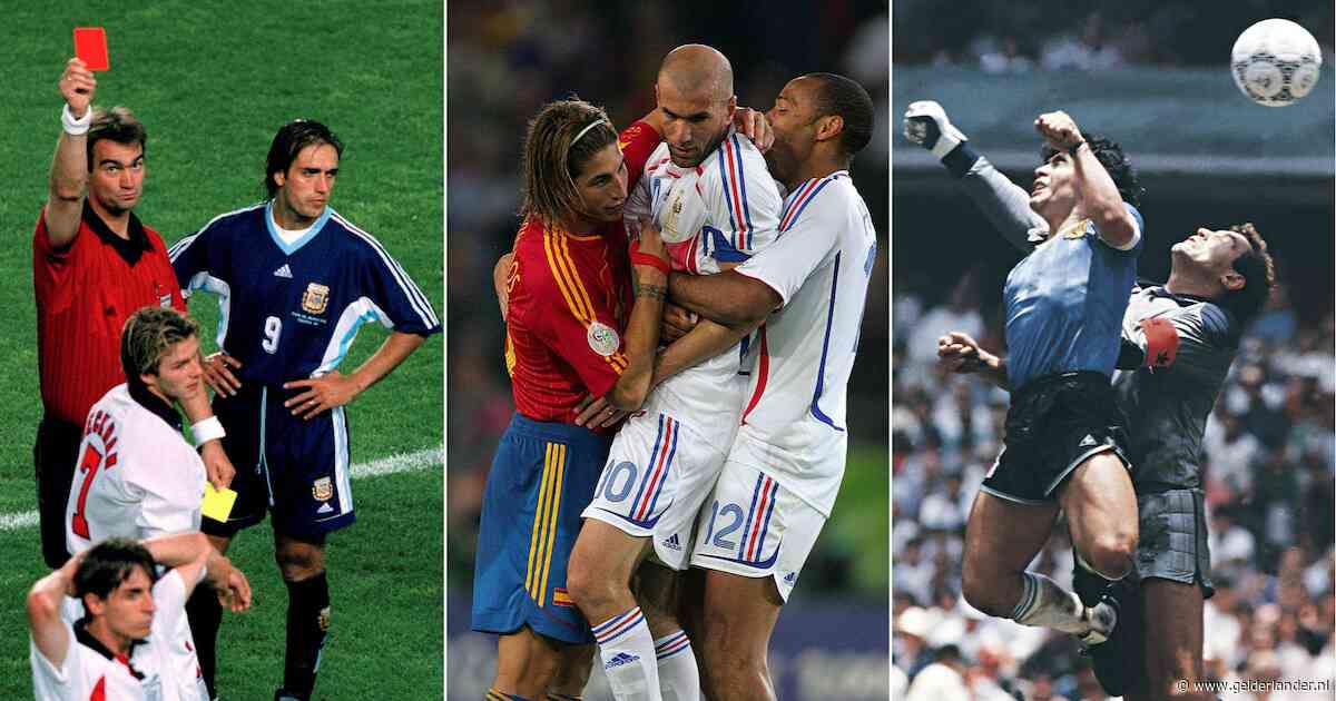 Rood voor Beckham, sublieme Zidane en Hand van God: de mooiste edities van Frankrijk - Spanje en Argentinië - Engeland