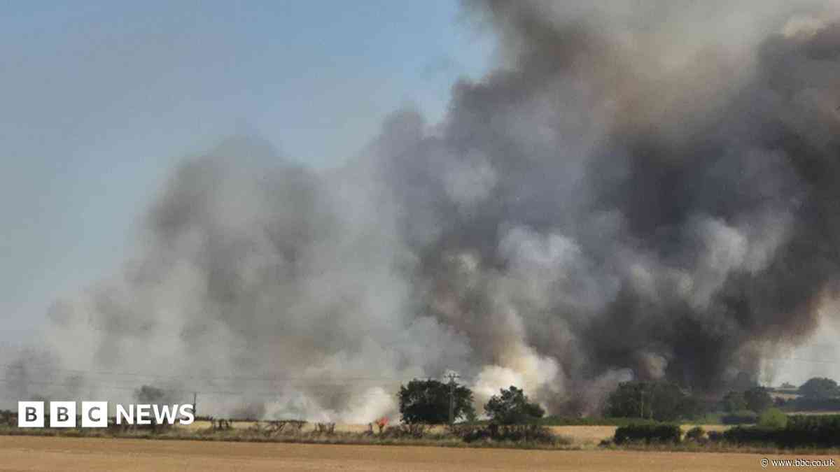 Crews called to tackle major field fire