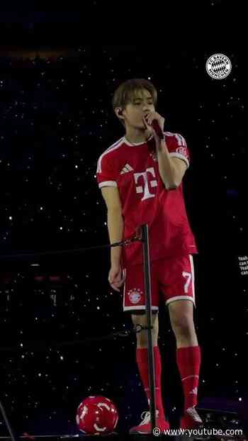 Kim Taehyung took a turn in the Allianz Arena – as Kim Minjae 💜 @BTS