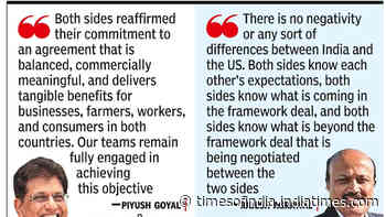 'Framework deal ready for India-US trade pact'