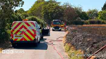 Field fire extinguished by multiple crews
