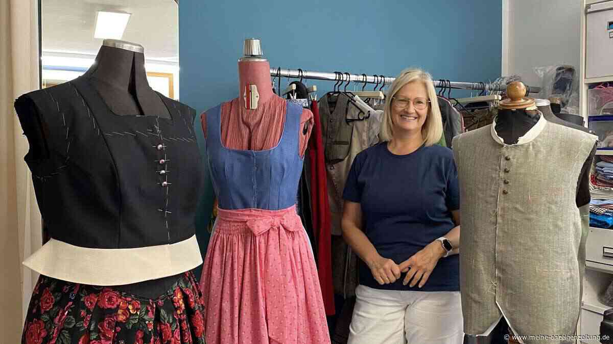 Schneiderin näht Dirndl in 40 Stunden – und zeichnet jeden Schnitt selbst