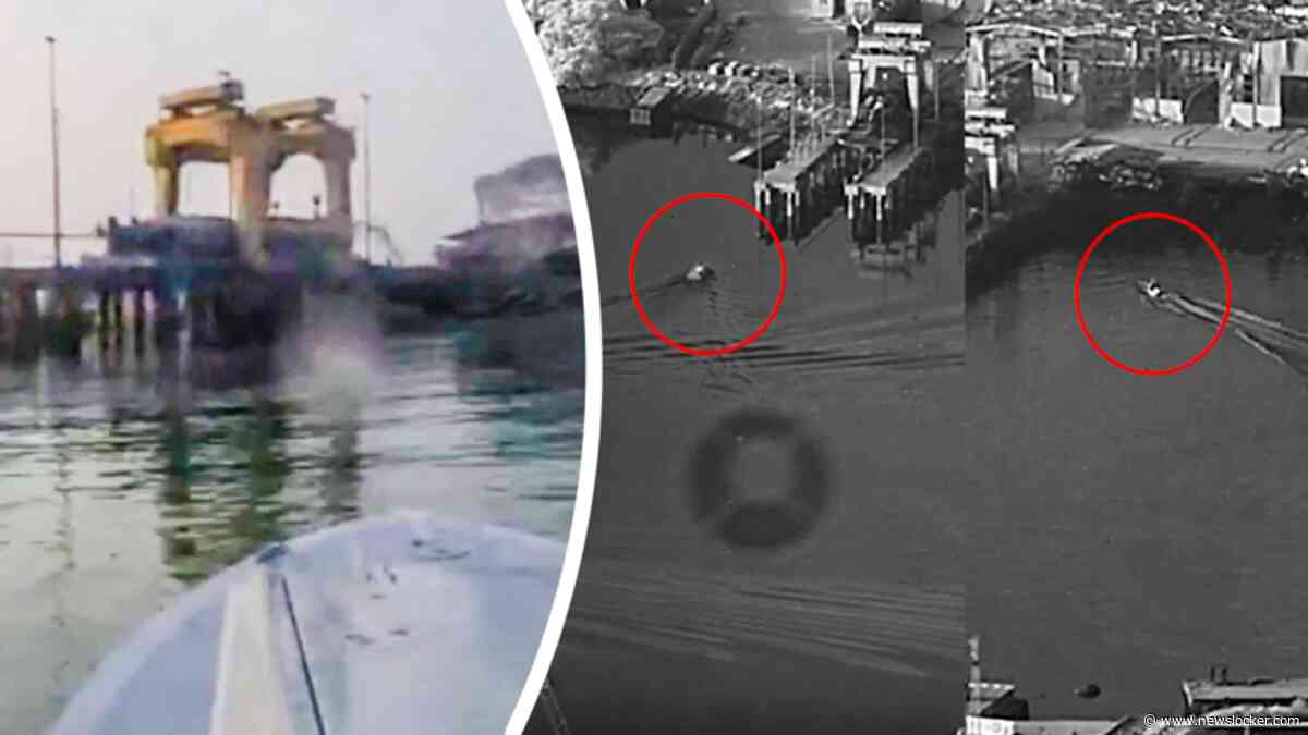 Unieke beelden: VS zet onbemande drones op het water in bij aanval op Iraanse marinebasis