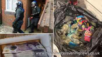 Drug stash worth £50k found in washing machine as police storm six homes at dawn