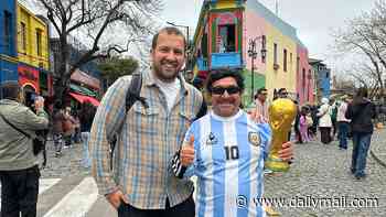 'We want to win because of Malvinas': What World Cup-obsessed Argentines really think of England semi-final - with anger about the Falklands... and a Maradona lookalike!
