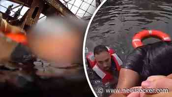 Bodycambeelden: agent redt gestrande vrouw uit water