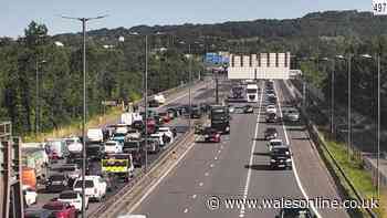 Road reopens after M4 crash near Swansea stopped all traffic