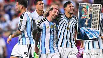 XXL-Messi-Trikot fliegt nach WM-Erfolg plötzlich durch Heimatstadt Rosario