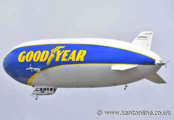 Goodyear Blimp flies over Kent in journey back home to Germany
