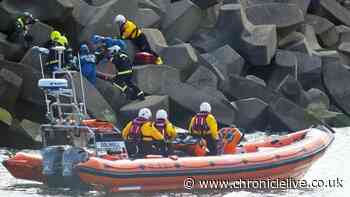 Huge rescue operation launched after person trapped on North East coastal rocks