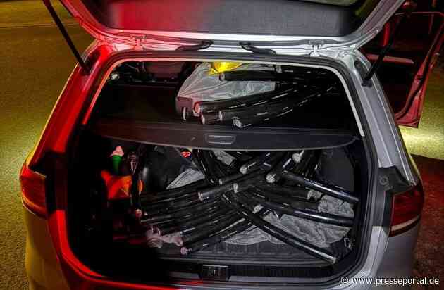 BPOL-H: Gemeinsame Pressemitteilung der Polizeiinspektion Hameln-Pyrmont/Holzminden und Bundespolizeiinspektion Hannover: Mutmaßliche Buntmetalldiebe nach nächtlicher Verkehrskontrolle bei Springe gestoppt