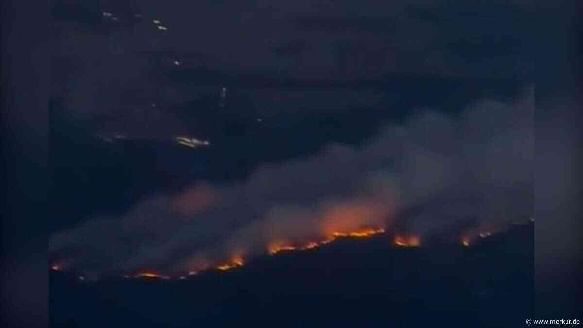 Brand wütet im Wald von Fontainebleau: Passagier filmt gewaltige Feuer aus Flugzeug