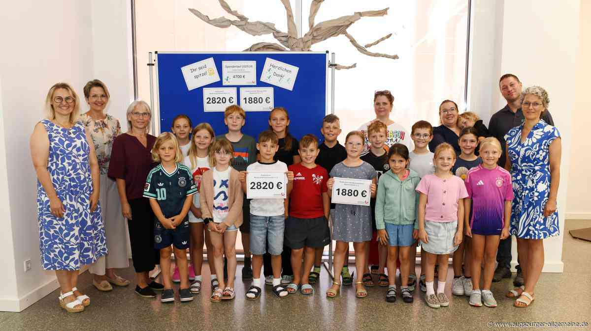 Grundschule Rennertshofen erläuft 4700 Euro für den guten Zweck