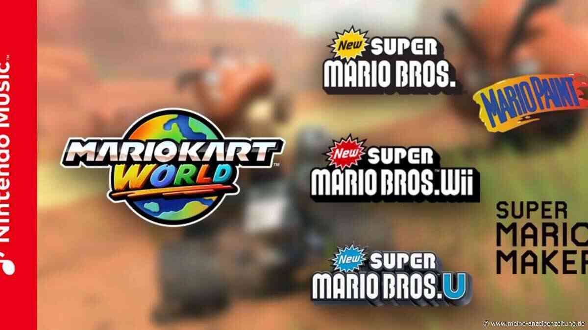 Nintendo Music: Mario Kart World-Tracks aus diversen Mario-Reihen hinzugefügt
