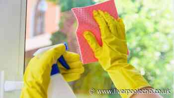 Windows will stay clean without any streaks if sprayed with a kitchen cupboard staple