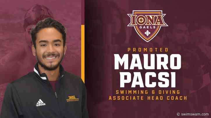 Mauro Pacsi Elevated to Associate Head Coach for Iona Swimming & Diving