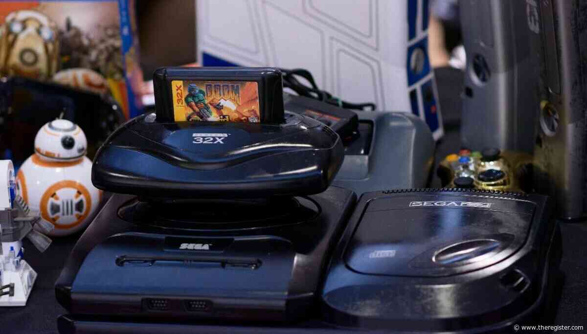 Engineer shoves Linux peg through Sega 32X-shaped hole