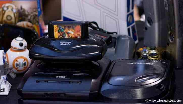 Engineer shoves Linux peg through Sega 32X-shaped hole