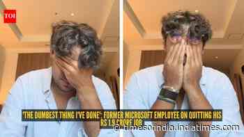 'The dumbest thing I've done': Former Microsoft employee on quitting his Rs 1.9 crore job