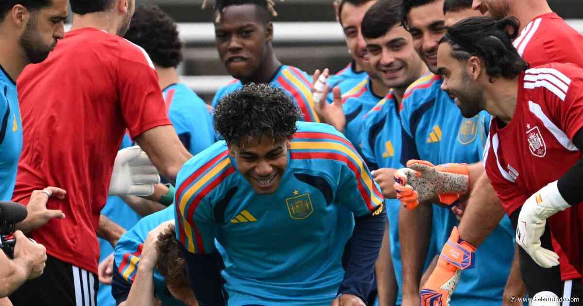 Fila india para Yamal: así celebró España su cumpleaños en el entrenamiento previo a la Semifinal