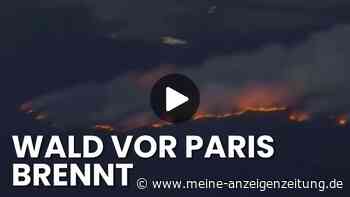Waldbrände nahe Paris breiten sich aus! Passagier filmt Feuerwalze aus Flugzeug