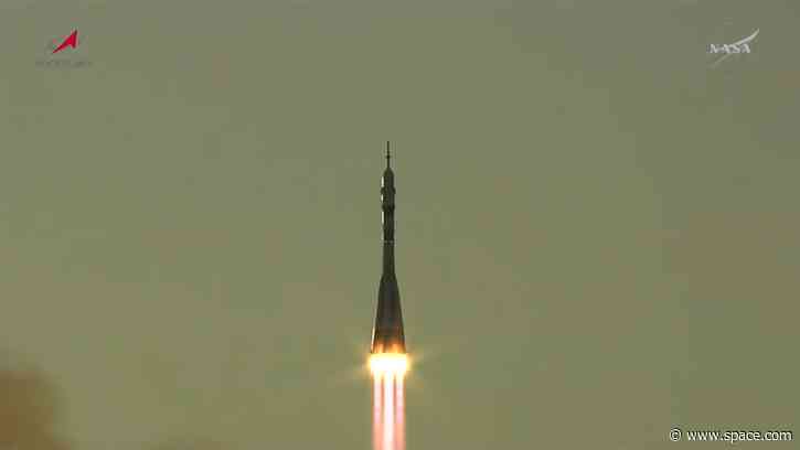 Russia launches a NASA astronaut and 2 cosmonauts to the International Space Station