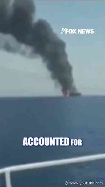 UP IN FLAMES: Iran STRIKES vessels in Hormuz Strait #shorts #us #news #foxnews