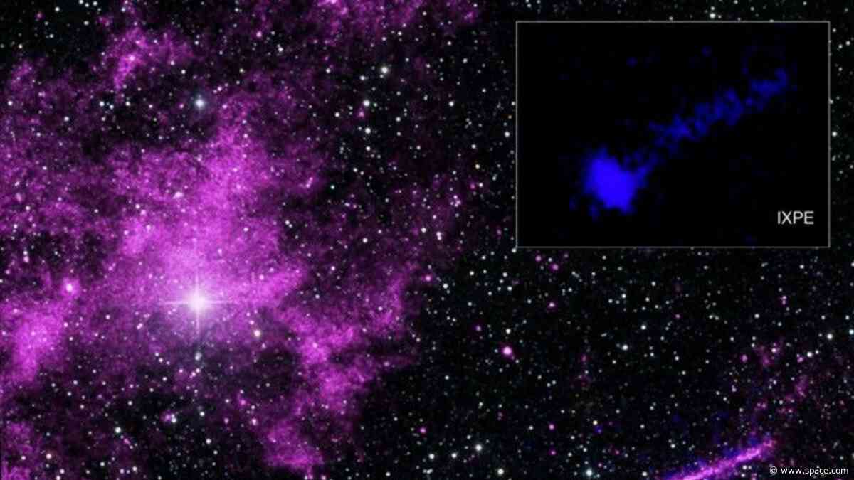 This cosmic 'lighthouse' is blazing a magnetic trail through the Milky Way