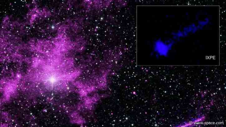 This cosmic 'lighthouse' is blazing a magnetic trail through the Milky Way