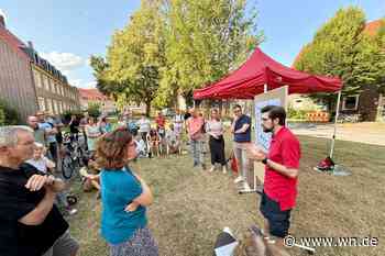 Protest gegen geplanten Parkplatzabbau im Geistviertel