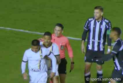 😂 Know where this was, right? Player dives, feigns injury to avoid 🟨