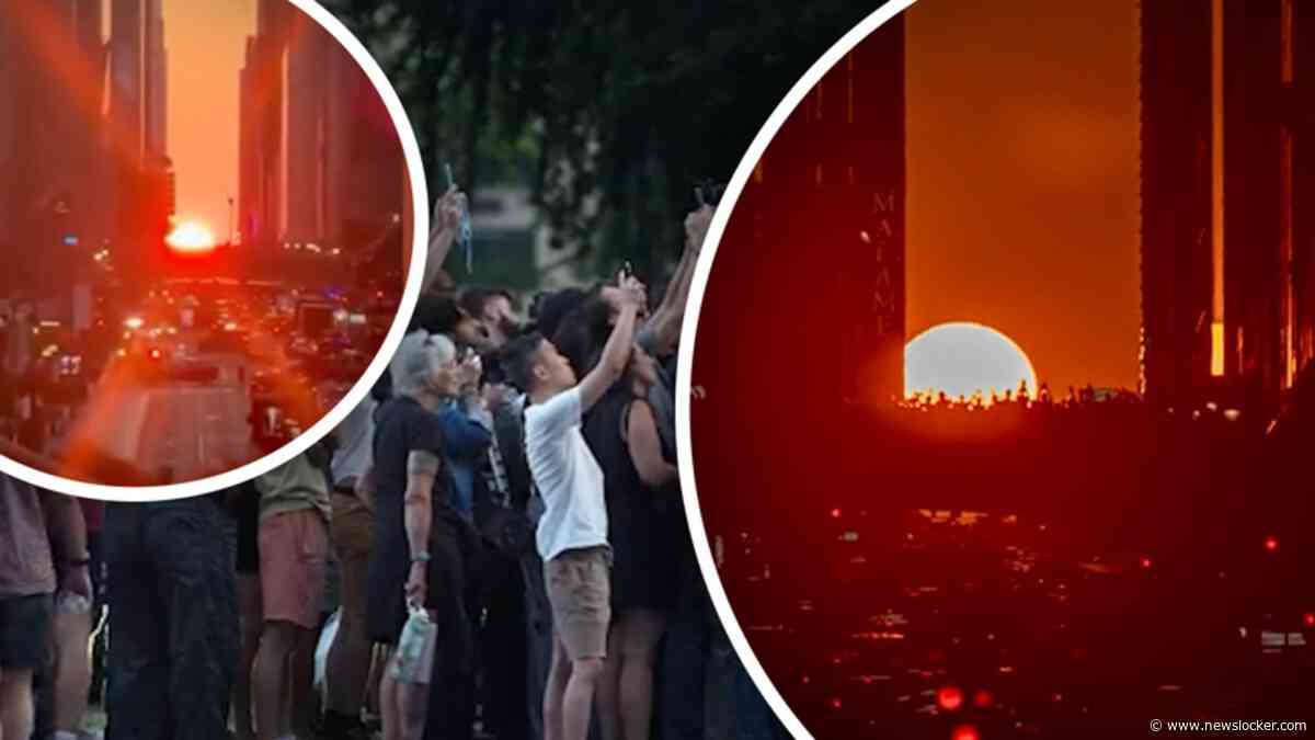 Mensen verzamelen zich massaal om bijzonder fenomeen in New York te bekijken